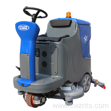 Driving type dual brush electric floor cleaning machine